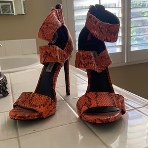 Neon Snake-print Steve Madden Heels